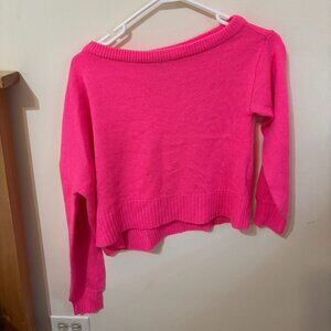 Bar III Asymmetrical Sweater Color Small Pink